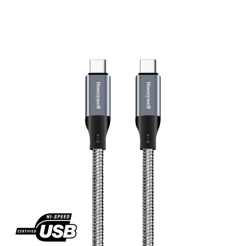 کابل شارژ سریع USB-C به USB-C هانیول با روکش بافته و طول 1 متر مدل CAB004bt1MWH