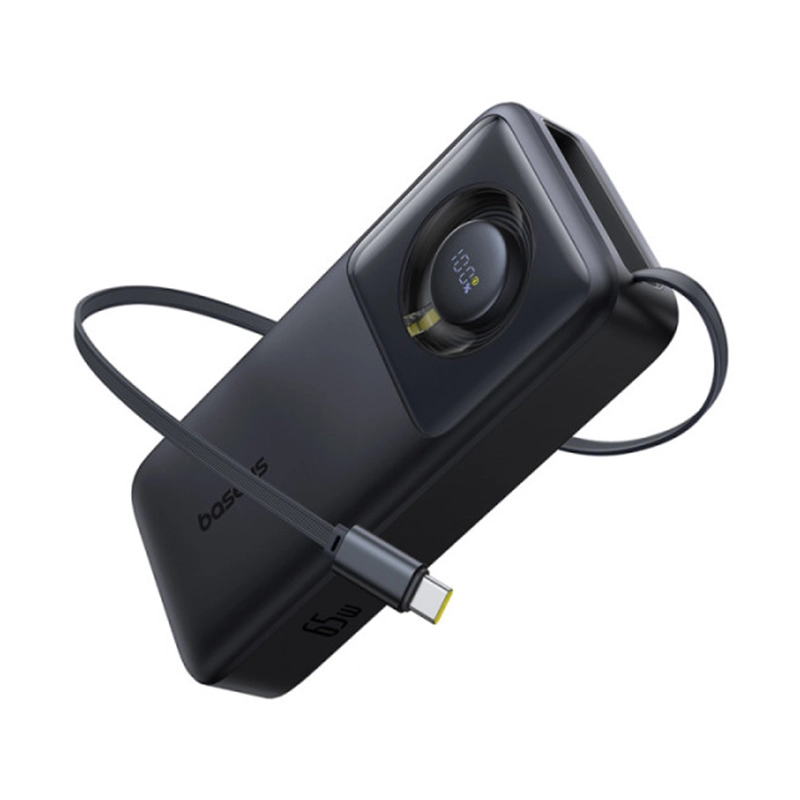 پاوربانک بیسوس مدل Free2Pull PPLSCO1-20 ظرفیت 20000mAh و توان 65W همراه با کابل - مشکی