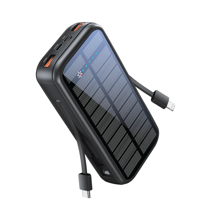 پاوربانک خورشیدی پرومیت مدل SOLARTANK-20PDCI ظرفیت 20000mAh و توان 20W