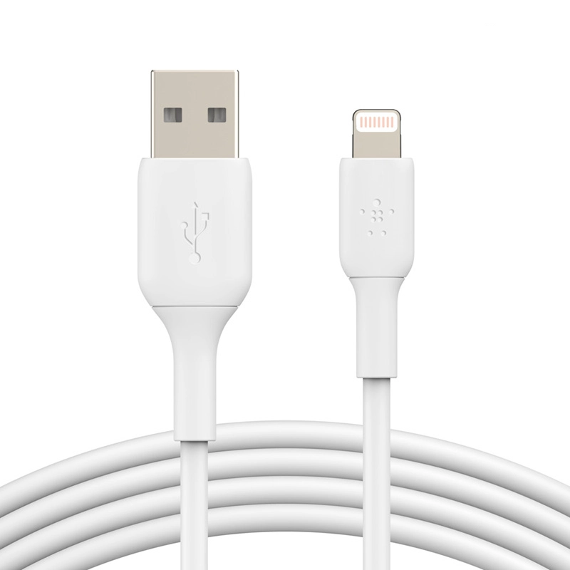 کابل شارژ USB-A به لایتنینگ بلکین به طول 1 متر مدل سفید  CAA001bt1MMG
