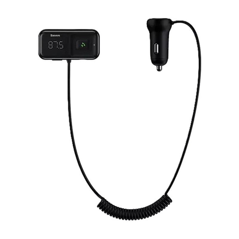 شارژر فندکی و گیرنده بلوتوث بیسوس مدل T typed S-16 - مشکی